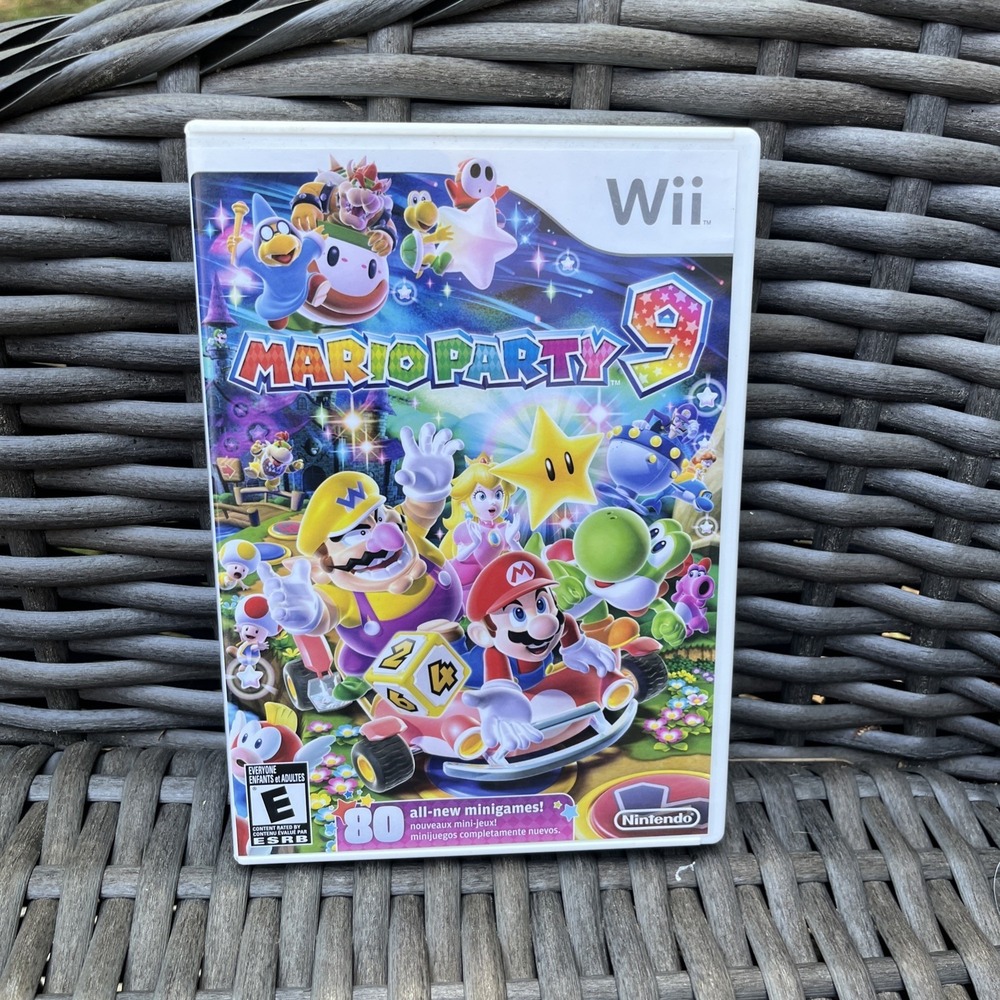 Nintendo Wii Mario Party 9 2012 COMPLETE Case & Manual USA Version Fast Shipping